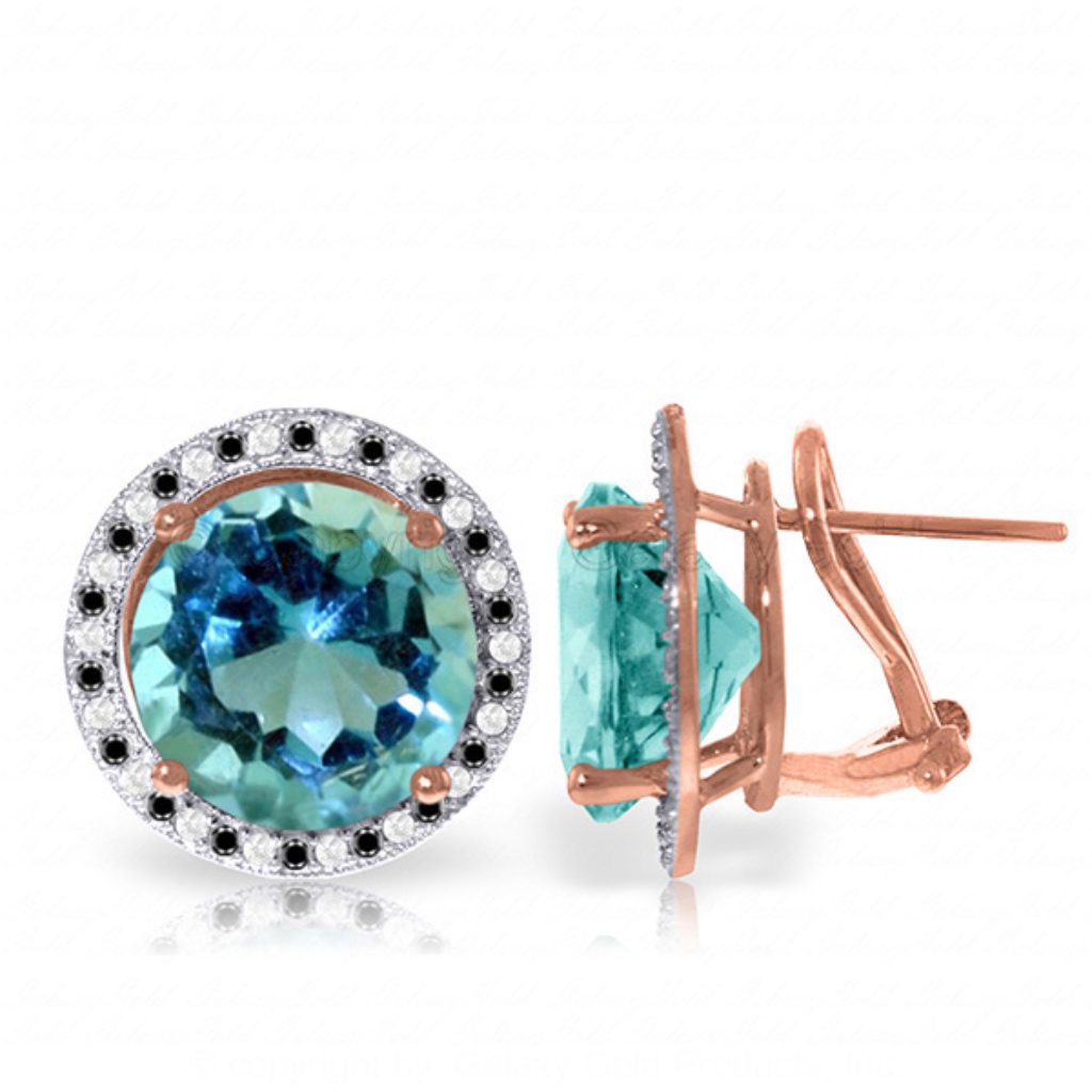 Black  White Diamonds  Blue Topazes
